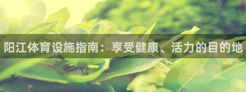 意昂3娱乐代理怎么样：阳江体育设施指南：享受健康、活