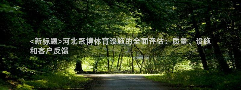意昂3官方：<新标题>河北冠博体育设施的全面评估：质