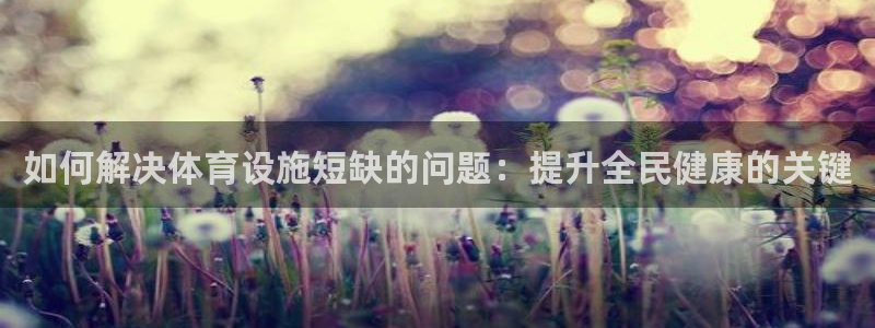 意昂体育3是干嘛的公司：如何解决体育设施短缺的问题：